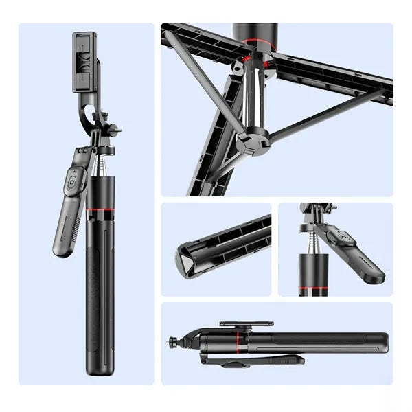 Bluetooth Selfie Stick Tripod Remote Control And Stabilizer