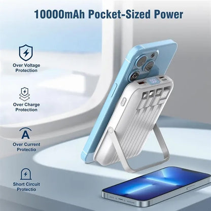 10000MAh Magnetic Fast Charging Power Bank with LED Display