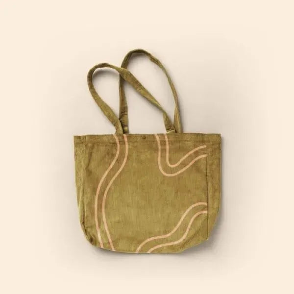OPEN LAPTOP TOTE - CORDUROY