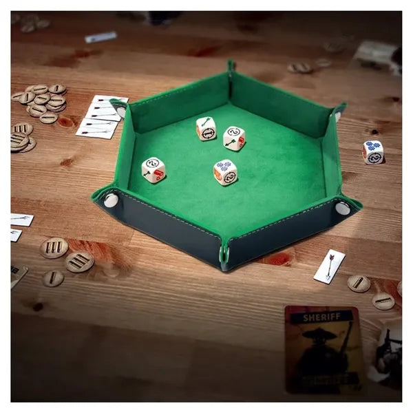 Folding Leather Dice Rolling Tray