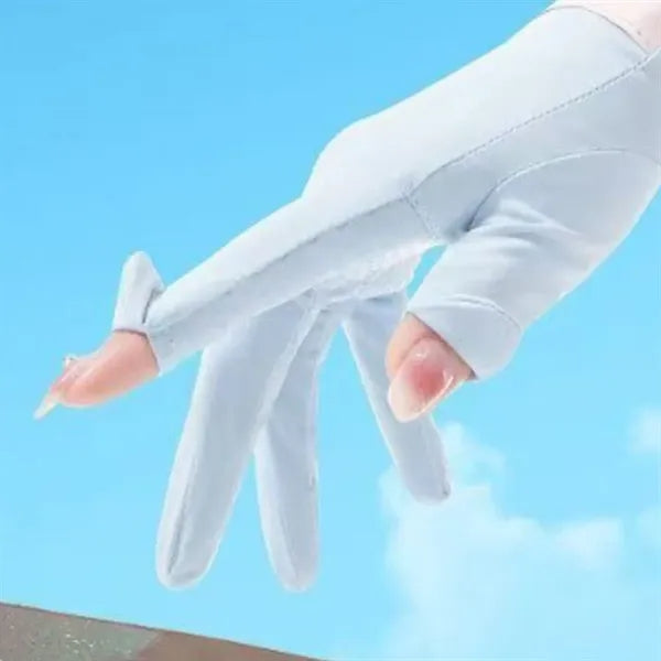 Breathable Ice Feeling Fingerless Sun Protection Gloves
