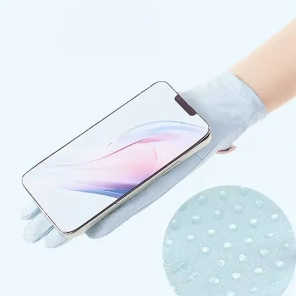 Breathable Ice Feeling Fingerless Sun Protection Gloves