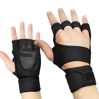 Breathable Half Finger Non-Slip Gloves Wrist Guards