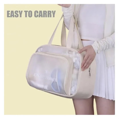 Large Clear Toiletry Bag with Shoe Compartment