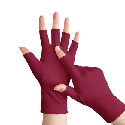 Anti-slip Ice Silk Sunscreen Touch Screen Gloves Breathable