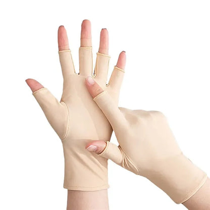 Anti-slip Ice Silk Sunscreen Touch Screen Gloves Breathable