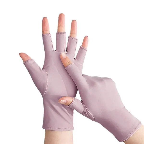 Anti-slip Ice Silk Sunscreen Touch Screen Gloves Breathable