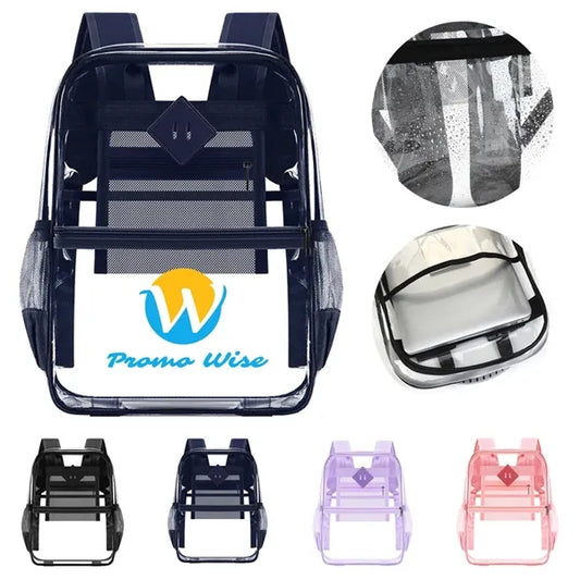 PVC Waterproof Transparent Large Capacity School Bag