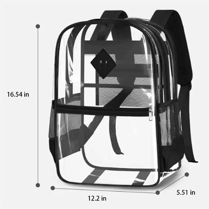 PVC Waterproof Transparent Large Capacity School Bag