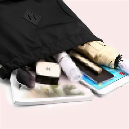 Waterproof Sports Drawstring Backpack With Shoe Compartment