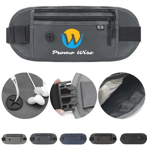 Outdoor Multi-function Waterproof Waist Bag RFID Shielding