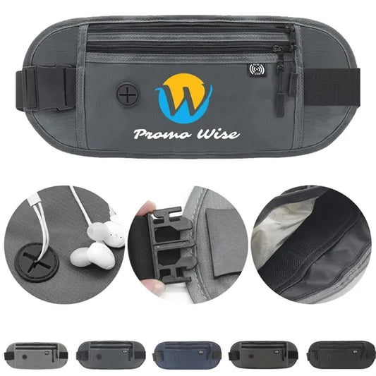 Outdoor Multi-function Waterproof Waist Bag RFID Shielding
