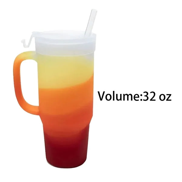 32Oz Silicone Handle Straw Tumbler