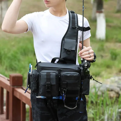 Multifunctional Lure Waist Bag With Convenient Rod Insertion