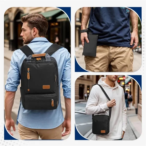 Durable Outdoor Travel Computer Backpack Three-Piece Set