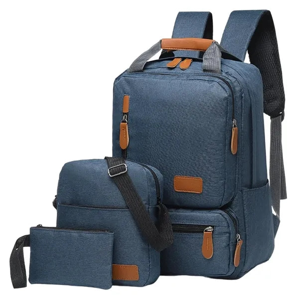 Durable Outdoor Travel Computer Backpack Three-Piece Set