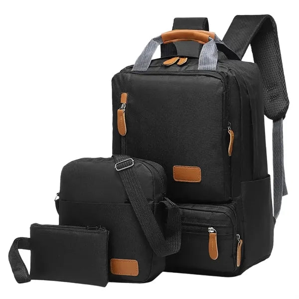 Durable Outdoor Travel Computer Backpack Three-Piece Set
