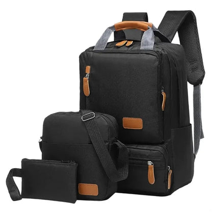 Durable Outdoor Travel Computer Backpack Three-Piece Set
