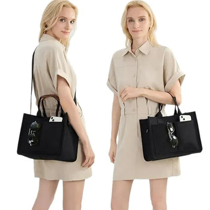 Versatile Durable Canvas Tote Bag With Magnetic Closure