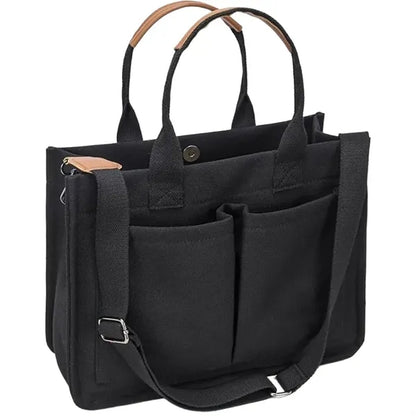 Versatile Durable Canvas Tote Bag With Magnetic Closure