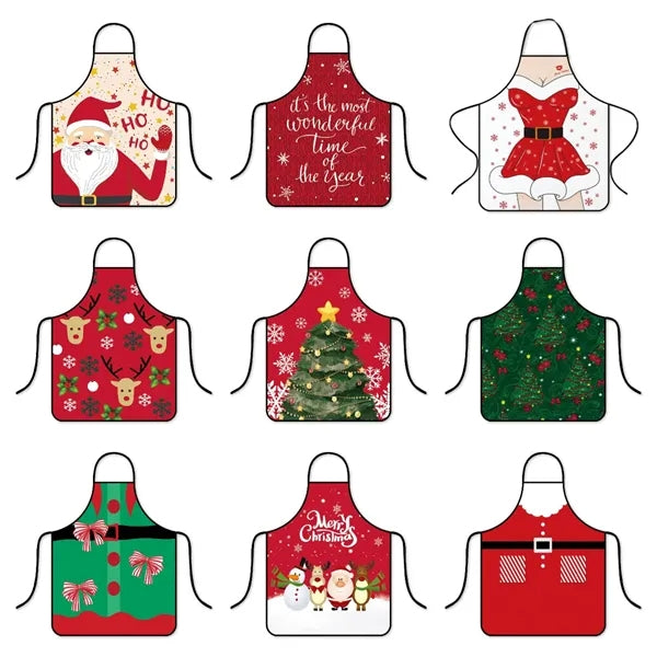 Christmas Apron Adjustable Kitchen Cooking Apron