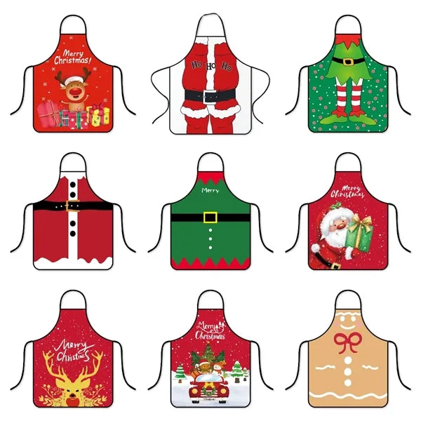 Christmas Apron Adjustable Kitchen Cooking Apron