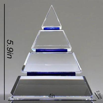 Shiny Triangular Crystal-Constructed Elegant Award Trophy