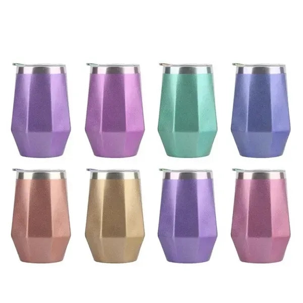 Double Wall Stainless Wine Tumbler - 12 Oz.