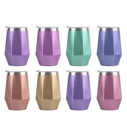 Double Wall Stainless Wine Tumbler - 12 Oz.