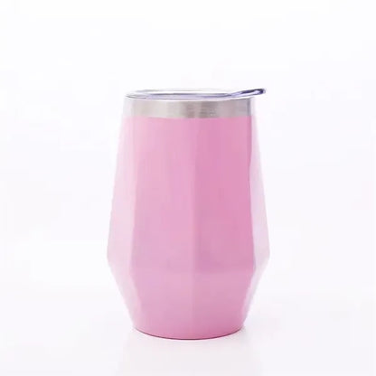 Double Wall Stainless Wine Tumbler - 12 Oz.