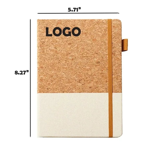 Elegant Woodgrain A5 Notebook With Elastic Closure