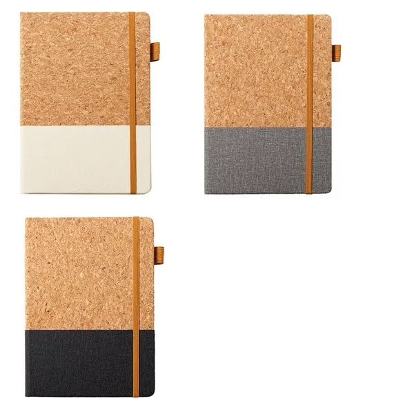 Elegant Woodgrain A5 Notebook With Elastic Closure