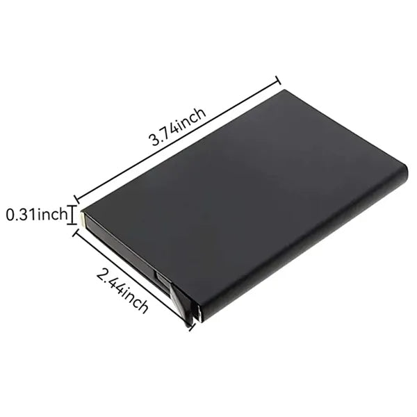 Travel compact slim RFID wallet pop up business card holder