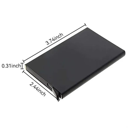 Travel compact slim RFID wallet pop up business card holder