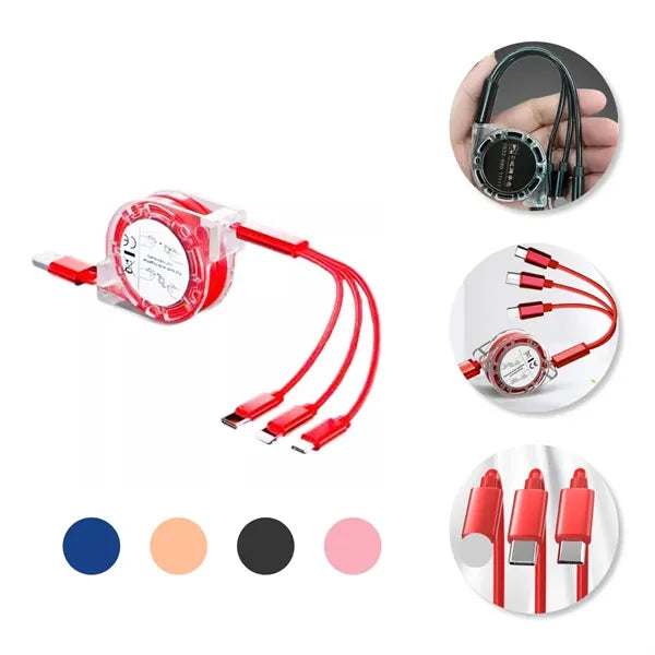 3 In 1 Retractable Charging Cable
