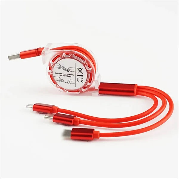 3 In 1 Retractable Charging Cable