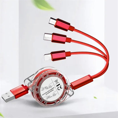 3 In 1 Retractable Charging Cable