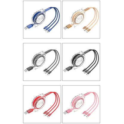 3 In 1 Retractable Charging Cable