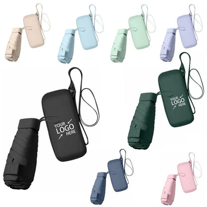 Portable Lightweight Mini Travel Sun UV Umbrella With Case