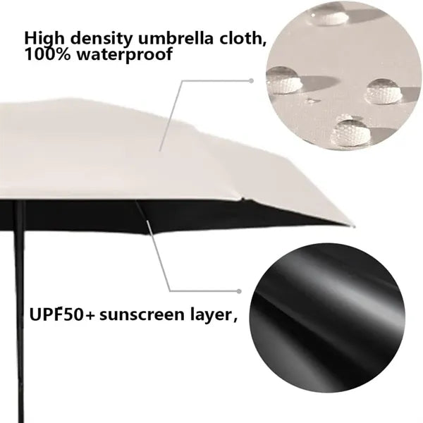 Portable Lightweight Mini Travel Sun UV Umbrella With Case