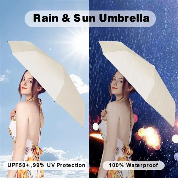 Portable Lightweight Mini Travel Sun UV Umbrella With Case