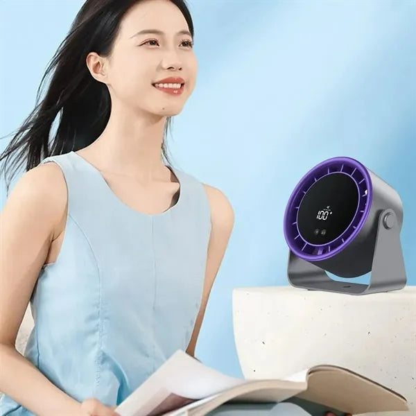Rechargeable Wall Mounted Digital Display Desk Table Fan