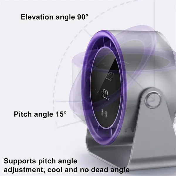 Rechargeable Wall Mounted Digital Display Desk Table Fan