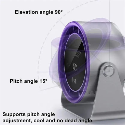 Rechargeable Wall Mounted Digital Display Desk Table Fan