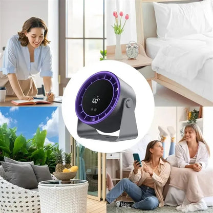 Rechargeable Wall Mounted Digital Display Desk Table Fan