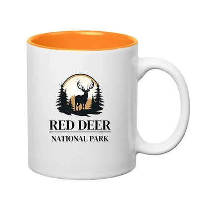 11 Oz. Colored Stoneware Mug With C-Handle