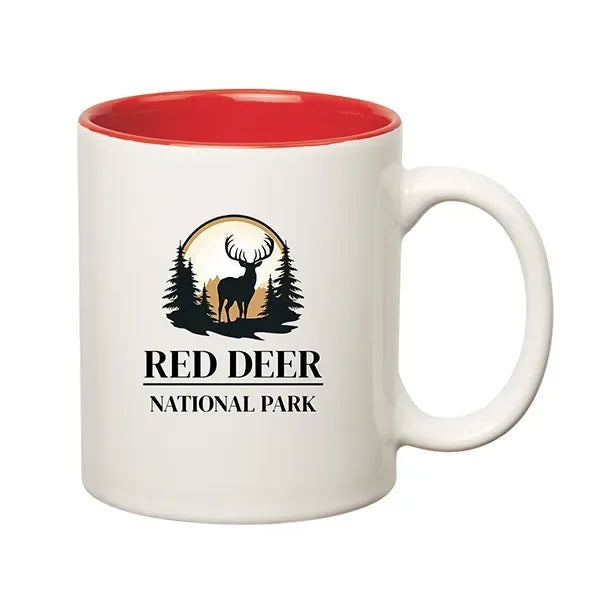11 Oz. Colored Stoneware Mug With C-Handle
