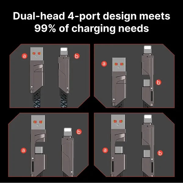 65W 4 In 1 Multi Function Fast Charging Cable