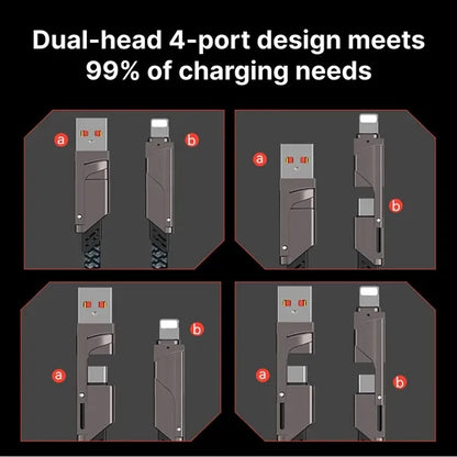 65W 4 In 1 Multi Function Fast Charging Cable