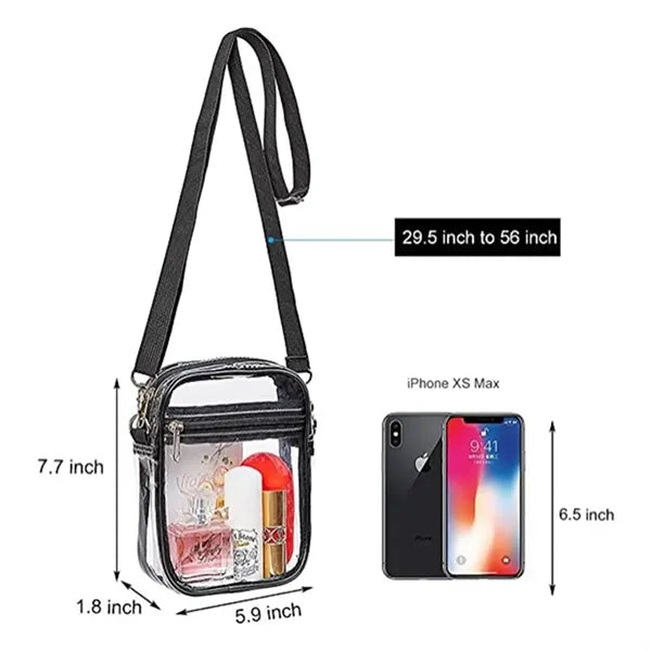 Clear Stadium Approved Crossbody Bag for Men and Women